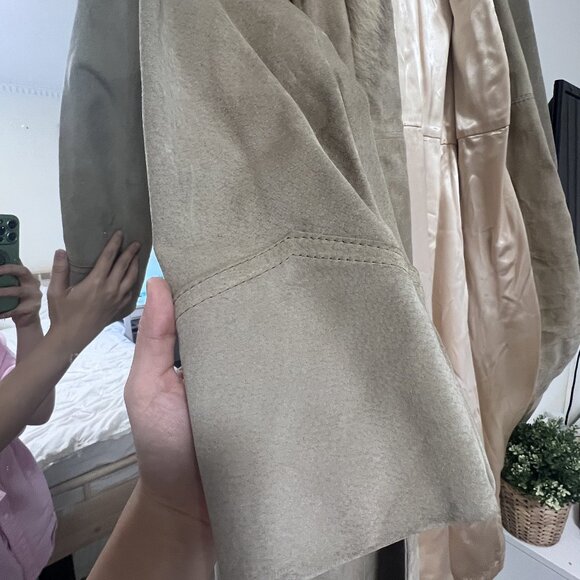 Vintage Collection D'Artisan by The Leather Ranch Tan Leather Coat, Size S - Picture 9 of 13